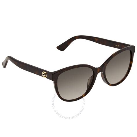 gucci gg0703sk|Authentic Gucci GG0703SK 001 Women's Brown Cateye .